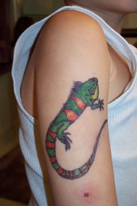 Temporary Tattoo Design On Arm.